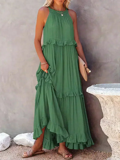 Amore Di Gioielli | Halter Ruffle Maxi Kjole ( Næsten udsolgt )