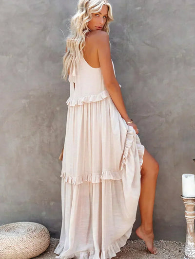 Amore Di Gioielli | Halter Ruffle Maxi Kjole ( Næsten udsolgt )