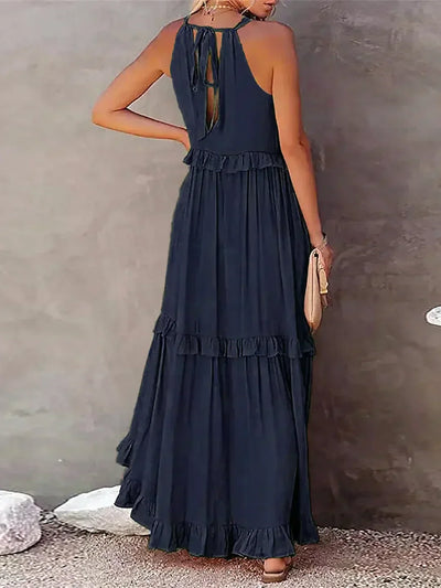 Amore Di Gioielli | Halter Ruffle Maxi Kjole ( Næsten udsolgt )