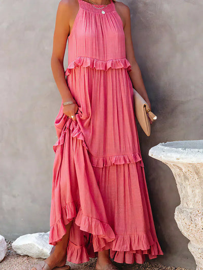 Amore Di Gioielli | Halter Ruffle Maxi Kjole ( Næsten udsolgt )
