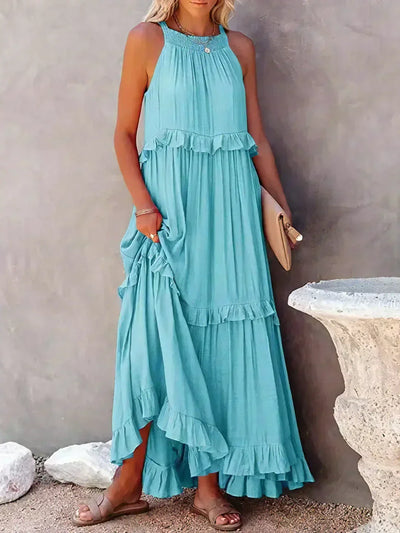 Amore Di Gioielli | Halter Ruffle Maxi Kjole ( Næsten udsolgt )