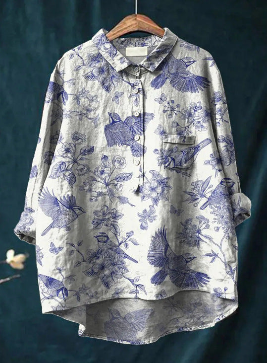 Amore Di Gioielli | Klassisk bluse med blomstermønster