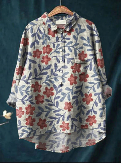 Amore Di Gioielli | Klassisk bluse med blomstermønster