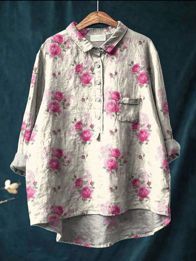Amore Di Gioielli | Klassisk bluse med blomstermønster