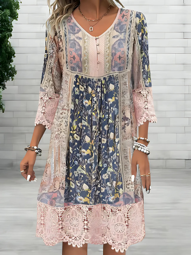 Amore Di Gioielli | Luksus Bohemian Blomstrende kjole (Næsten udsolgt)