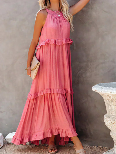 Amore Di Gioielli | Halter Ruffle Maxi Kjole ( Næsten udsolgt )