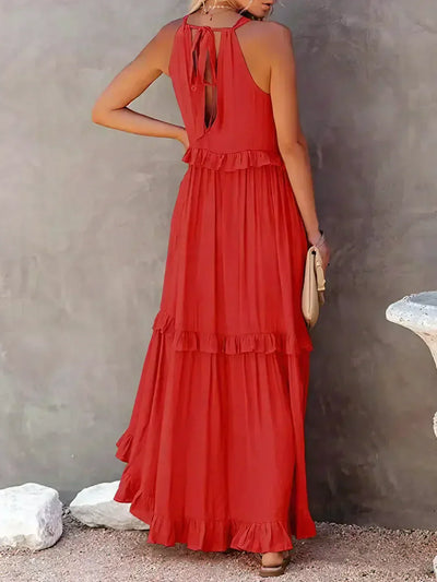 Amore Di Gioielli | Halter Ruffle Maxi Kjole ( Næsten udsolgt )