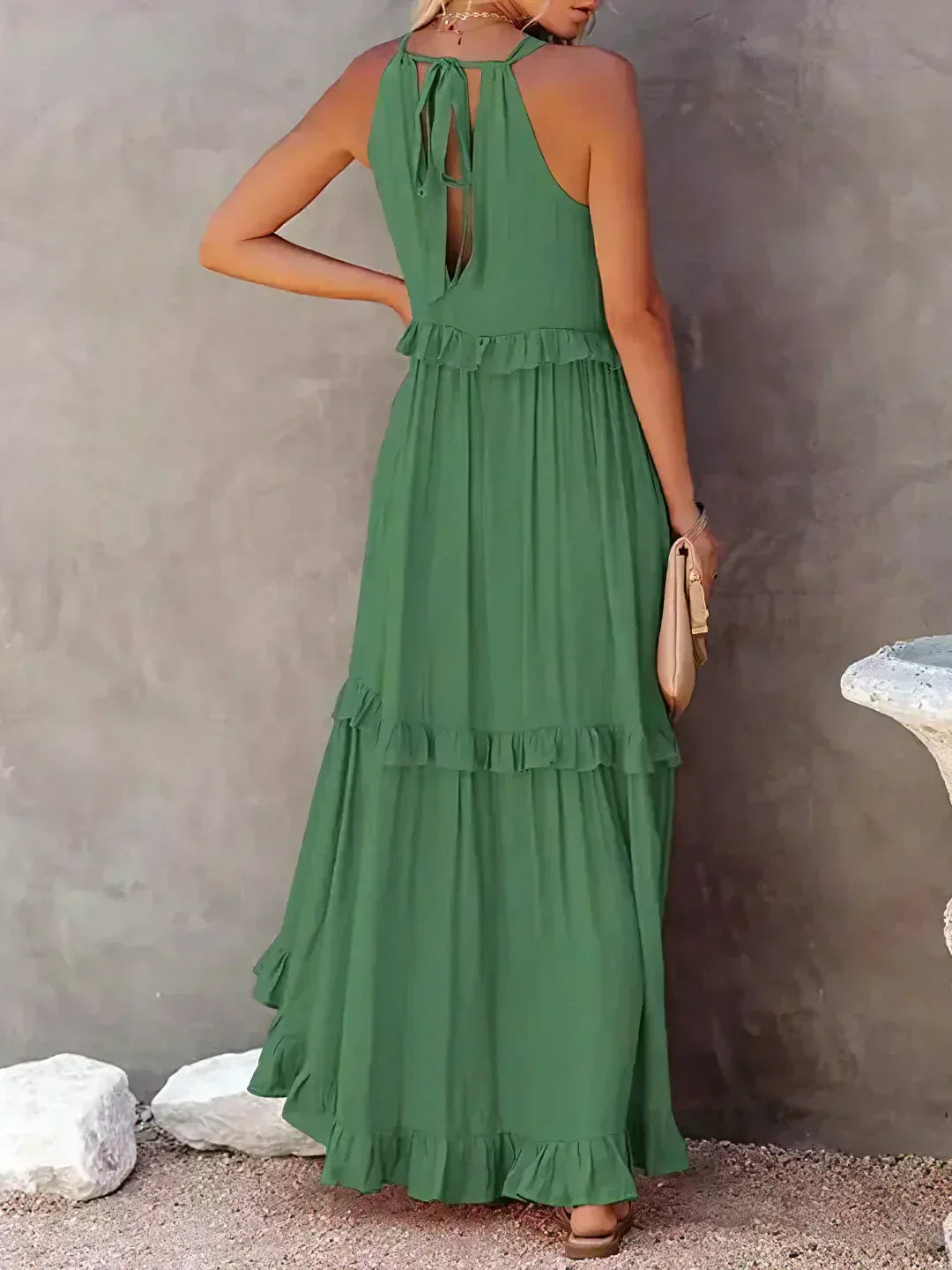 Amore Di Gioielli | Halter Ruffle Maxi Kjole ( Næsten udsolgt )