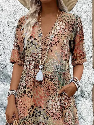 Amore Di Gioielli | Vibrant Midi Dress ( Næsten udsolgt )