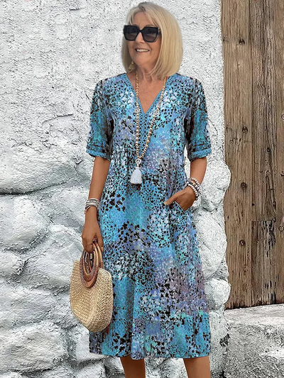 Amore Di Gioielli | Vibrant Midi Dress ( Næsten udsolgt )