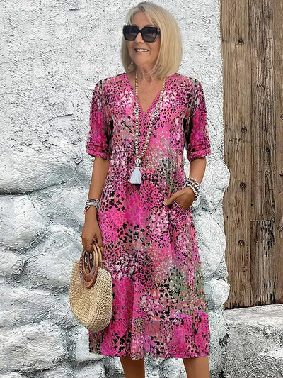 Amore Di Gioielli | Vibrant Midi Dress ( Næsten udsolgt )
