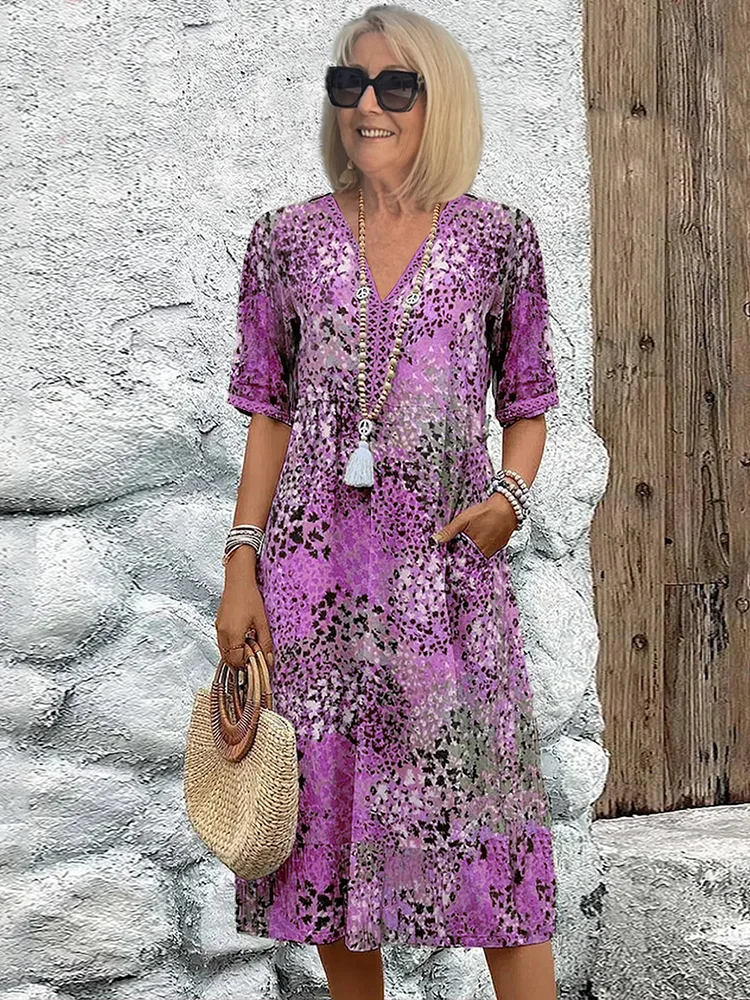 Amore Di Gioielli | Vibrant Midi Dress ( Næsten udsolgt )