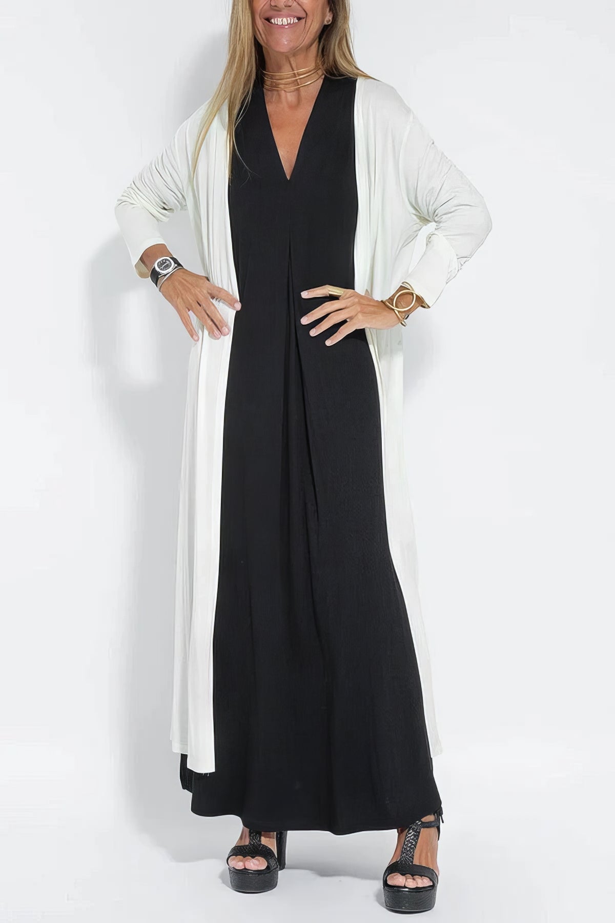 Amore Di Gioielli | Elegant lang kjole + matchende vest som en GAVE