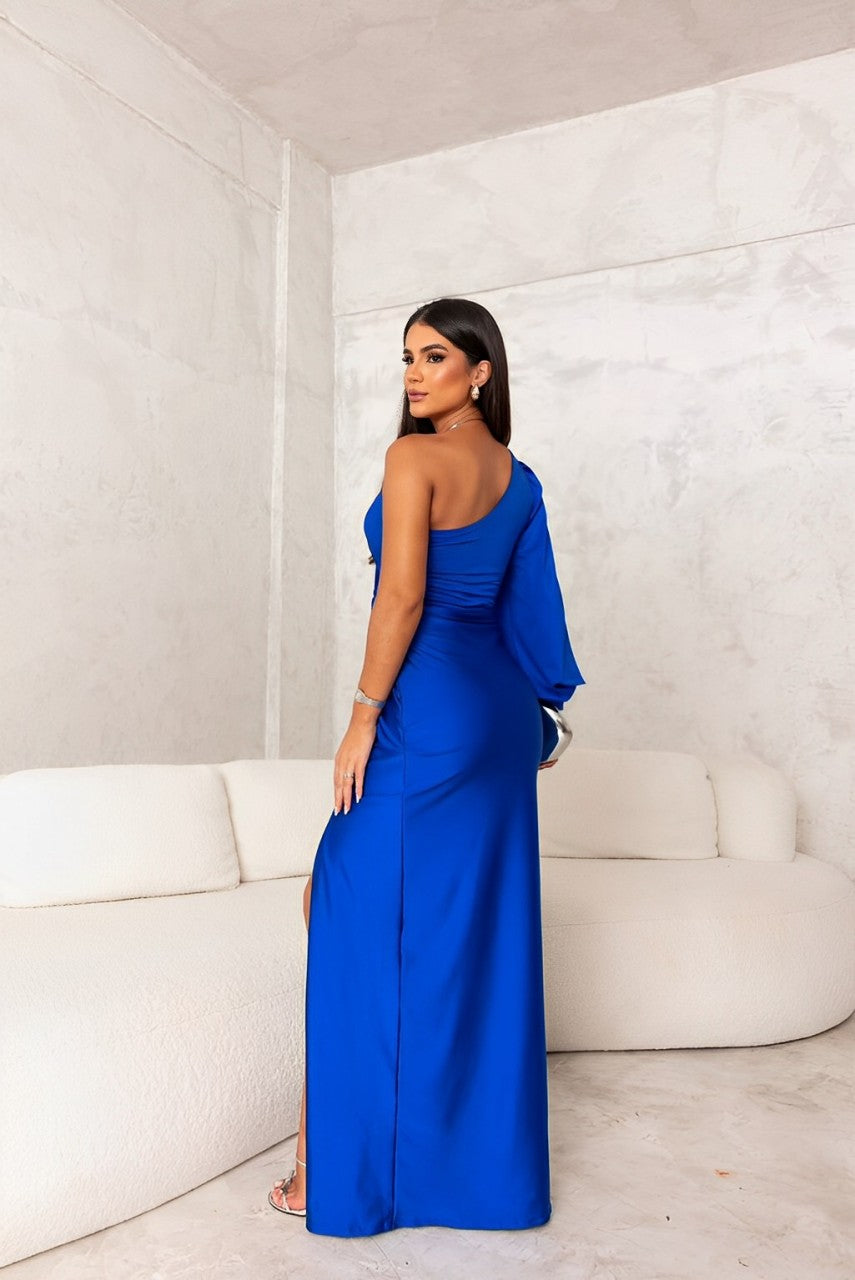 Amore Di Gioielli | Elegant kjole med en skulder og slids i siden